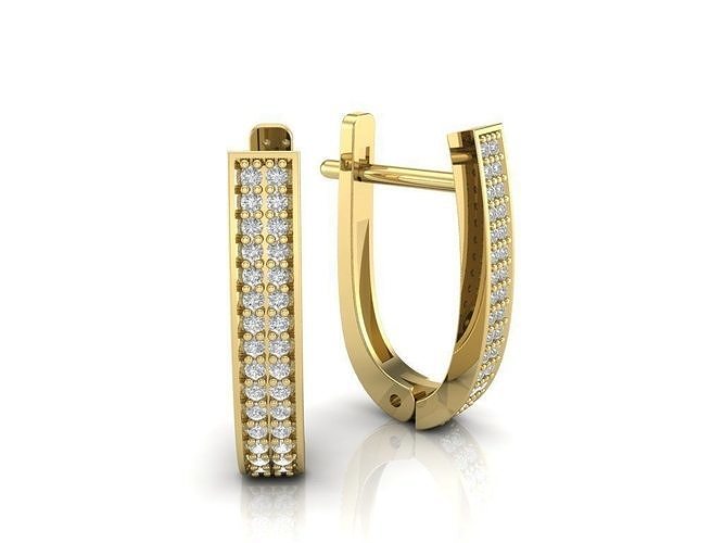 orecchini oro gioielleria argento Fidanzamento diamante squillare nozze gioiello stampabile brillante anelli platino gemma moda bellezza pendente 3D print model - Mito3D