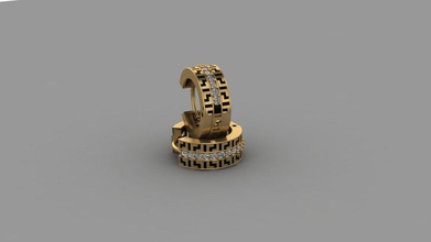 orecchini oro argento gioielleria gemma stampabile 3d print model - Mito3D
