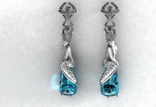earrings jewelry earring jewllery stones jewellery jewel 3d print model - Mito3D