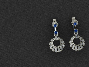 Ohrringe Schmuck Ohrring Perlen Hochzeit gold Juwel diamond engagement prototyping gem Diamanten Halskette Mädchen lady 3d print model - Mito3D