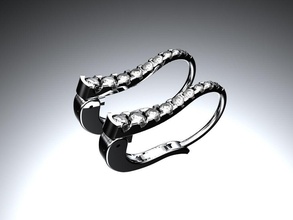 Ohrringe Schmuck Kaution diamond bedruckbar ist 3d print model - Mito3D