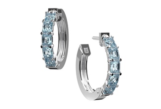 aretes la joyería los diamantes metálico plata joya de oro 3d print model - Mito3D
