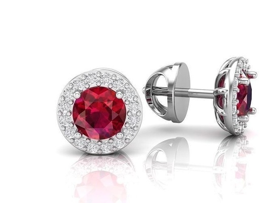 boucles d'oreilles or bijoux engagement mariage bijou bague diamant platine argent brillant imprimable anneaux gemme pentant mode 3d print model - Mito3D