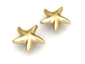 earrings jewelry gold jewel jewellery 3d print model - Mito3D
