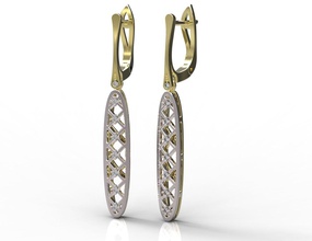 Ohrringe Schmuck gold diamond ring ruby Saphir emerald Tag Hochzeit Mode-Herausforderung 3d print model - Mito3D