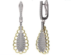 earrings jewelry gold diamond ring ruby sapphire emerald wedding jewellery 3d print model - Mito3D