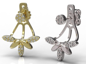 gli orecchini gioielli oro diamante anello ruby zaffiro emerald giorno matrimonio 3d print model - Mito3D