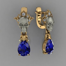 Ohrringe Schmuck Ohrring gold diamond Silber gem Juwel bedruckbar ist 3d print model - Mito3D