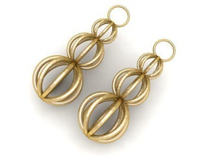 gli orecchini gioielli oro gioiello 3d print model - Mito3D