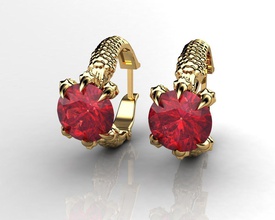 earrings gold jewelry platinum diamond wedding sapphire amethyst ruby fashion challenge 3d print model - Mito3D