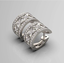 earrings gold ring silver stone jewelry diamond rings 3d print model - Mito3D