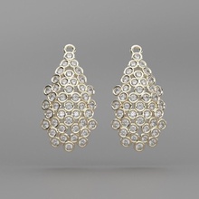 earrings gold cluster jewelry design printable jewellery designer ring 3d print model - Mito3D