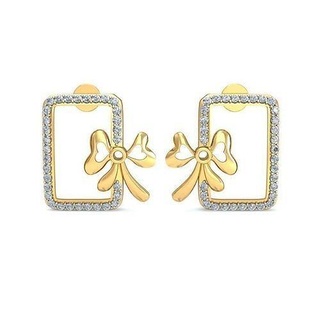 earrings - 1702 luxury jewel hoopsandhuggies studs diamond long gem silver jewelry wedding engagement jewellery printable gold drop bow 3d print model - Mito3D