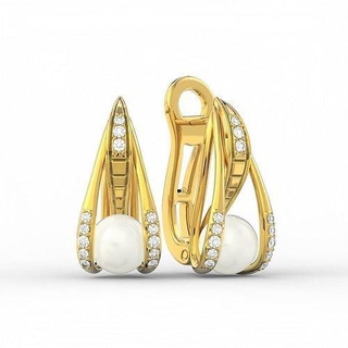 orecchini 2 oro gioielleria argento stampabile diamante gioiello Pera lusso gemma 3d print model - Mito3D