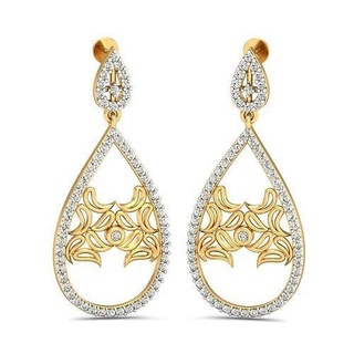 boucles d'oreilles 33 imprimable bijoux gemme clous cerceaux huggies diamant or platine argent bijou mariage engagement précieux luxe longue laissez tomber 3d print model - Mito3D