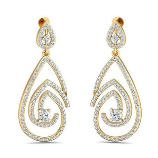 earrings - 38 printable jewellery gem studs hoopsandhuggies diamond gold platinum silver wedding engagement jewelry precious luxury long drop 3d print model - Mito3D