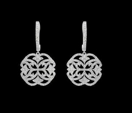 earrings -cg285 gold diamond bijoux 3d jewelry 3d print model - Mito3D