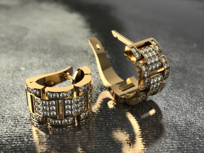 brincos 0007 jóias errante printable vestuário platina prototipagem brilhantes moda beleza ouro 3d print model - Mito3D