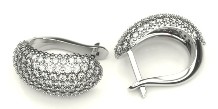 aretes 0014 la joyería arete imprimible joya gem brillante moda y belleza de oro prendas vestir diamant clásico 3d print model - Mito3D