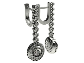 orecchini 0015 gioielli orecchino stampabile flessibile moda diamante gemma brillante e bellezza abbigliamento gli 3d print model - Mito3D