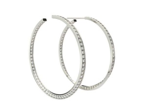 earrings 0019 jewelry printable diamond fashion gold 3d print model - Mito3D