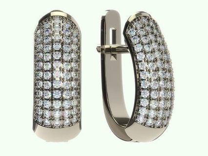 earrings 0029 luxury fashion jewelry jewellery earring printable modern gem jewel brilliant gold diamond ring beauty 3d print model - Mito3D