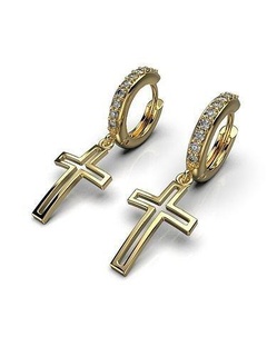 earrings 008 3d print model chopard graff damiani chanel tiffany jewelry gold printable jewellery ring jewel diamond silver gem 3d print model - Mito3D