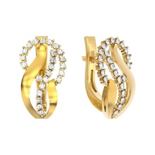 orecchini 017 leggero gioielli 3d il design diamante moda gemma regalo oro gioiello le signore moderna nuovo orecchino giro argento stl donna womens gli 3d print model - Mito3D