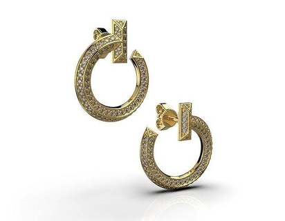 earrings 031 earring chopard chanel graff versace gucci tiffany bvlgari bulgari jewellery jewelry gold pendant casato cleef vancleef puset pusets boucheron 3d print model - Mito3D
