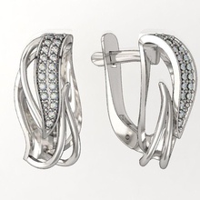 boucles d'oreilles 100 bijoux le diamant des imprimable de la conception 3d print model - Mito3D