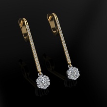 orecchini 25 ewelry lusso elegante squillare gemma oro argento nozze diamante orecchino braccialetto collane pendente rinoceronte accessorio bellezza moda design cad gioiello gioielleria 3d print model - Mito3D
