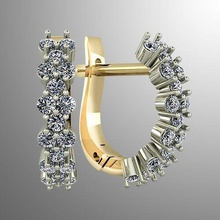 earrings 36 jewelry luxury gold precious gem silver jewel printable brilliant earring 3dearrings 3d 3djewel 3djewelry jewels 3d print model - Mito3D