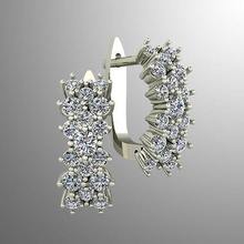 boucles d'oreilles 51 bijoux de luxe précieux gem le platine cadeau imprimable d'argent des boucle d'oreille 3d bijou joyau en diamant brillant la mode 3d print model - Mito3D