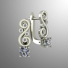 orecchini 59 gioielleria lusso gemma oro stampabile argento brillante orecchino diamante gioiello 3d accessorio moda platino 3d print model - Mito3D