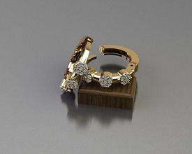 küpe 7 altın çember yüzük elmaslar mücevher gümüş yazdırılabilir parlak beyaz platin kolye angagem takı nişan safir yakut çap vintag elmas düğün cad 3d print model - Mito3D