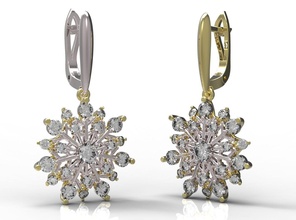 boucles d'oreilles 79-1 bijoux or le diamant de l'anneau ruby saphir l'émeraude jour mariage des 3d print model - Mito3D