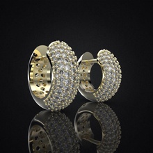 Ohrringe Faszination kleine Schmuck Juwelen Juwel Ohrring jewllery diamond kostbar hoopearring jewel3d vihad3d 3d print model - Mito3D