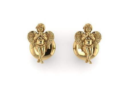 earrings angel ready print stl jewelry 3dprint design readi fantasy challenge rings fashion ring 3d print model - Mito3D