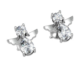 earrings angel 3djewelry cad diamond elegant engagement fashion gem gold platinum jewelry jewelryprint jewelrywax precious printversion silver wedding luxary gift rings 3d print model - Mito3D