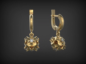 earrings astro earring jewelry jewel jewellery gold silver clothing diamond gem gems 3d print model - Mito3D