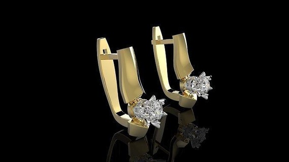 boucles d'oreilles mois 30st n2 or sterling imprimable argent bague bijou bijoux diamant mariage 3d print model - Mito3D