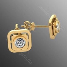 earrings bi16 gold jewelry printable shining ball sphere pearl jewel jewels jewellery gem fashion silver note5 3d gems design diamond earring 3d print model - Mito3D