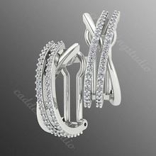 Ohrringe bi26 Schmuck Luxus leuchtenden Gold Mode Edelsteine Juwelen Juwel Saphir wertvoll brillant Silber Diamant druckbar Ohrring 3d print model - Mito3D