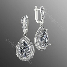 orecchini bi 25 gioielleria lusso platino oro stampabile gioiello brillante moda bellezza orecchino nudo gemma splendente rubino diamant zaffiro engagement 3d print model - Mito3D