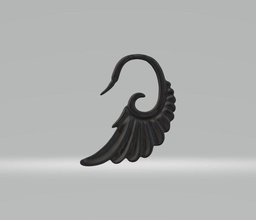 earrings black swan beauty accessories jewelry 3d print model - Mito3D