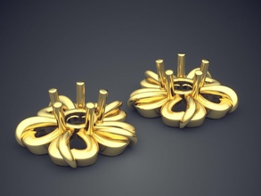 orecchini cad-4750 gioielli brillante cad il design dettaglio diamante di fidanzamento gemma oro gioiello disco platino stampabile anello anelli argento matrimonio gli 3d print model - Mito3D