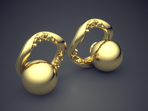 orecchini cad-5011 gioielli brillante cad il design dettaglio diamante di fidanzamento gemma oro gioiello disco platino stampabile anello anelli argento matrimonio gli 3d print model - Mito3D