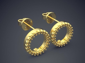 orecchini cad-538 gioielli oro gioiello anello anelli matrimonio di fidanzamento diamante brillante cad gemma disco platino stampabile argento dettaglio il design gli 3d print model - Mito3D