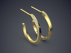 orecchini cad-6350 gioielli brillante cad il design dettaglio diamante di fidanzamento gemma oro gioiello disco platino stampabile anello anelli argento matrimonio gli 3d print model - Mito3D