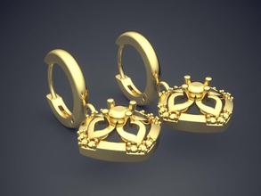 orecchini cad-6652 gioielli brillante cad il design dettaglio diamante di fidanzamento gemma oro gioiello disco platino stampabile anello anelli argento matrimonio gli 3d print model - Mito3D